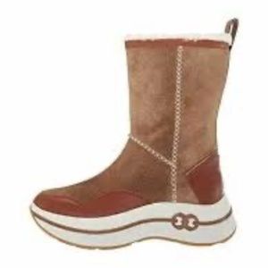 Tory Burch Gemini Platform Shearling Boots w Original box